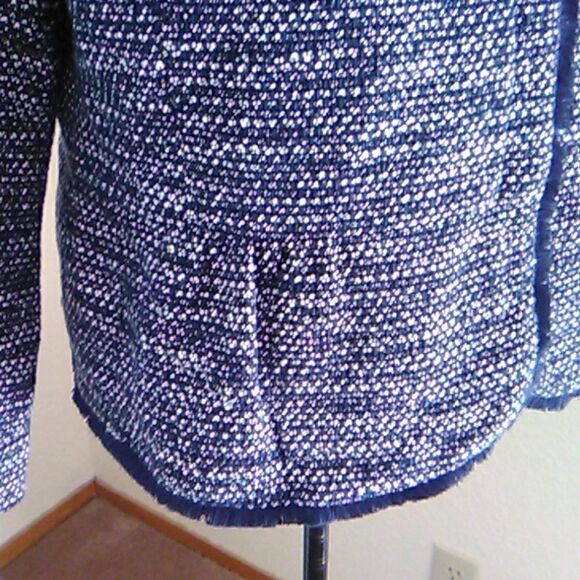 Talbots Tweed Jacket With Fringe Trim - Picture 3 of 13